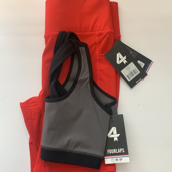 NWT Fourlaps size medium bundle bike shirt and sports bra - Picture 3 of 4